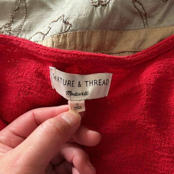 Madewell | Texture and Thread Top with Tie Knot Size S - Picture 9 of 11